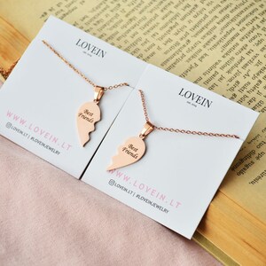 Best friends spit heart necklace set for 2 Friendship Bff Jigsaw Puzzle image 5