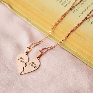 Best friends spit heart necklace set for 2 Friendship Bff Jigsaw Puzzle image 7