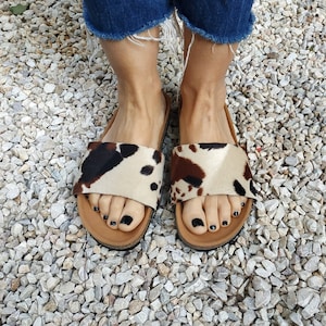Happy cow covers-Attn:these are not sandals,they are accessories for the &#39;Ethical Magic Sliders&#39;vegan sandals (read also item&#39;s description)