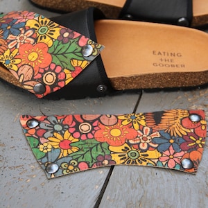 The Ethical Magic Sliders, upcycled sandals made from recycled materials. By adding different covers, you have countless possibilities image 7