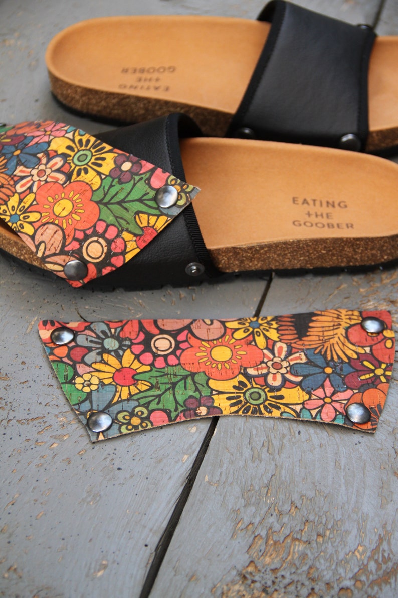 The Ethical Magic Sliders, upcycled sandals made from recycled materials. By adding different covers, you have countless possibilities image 7