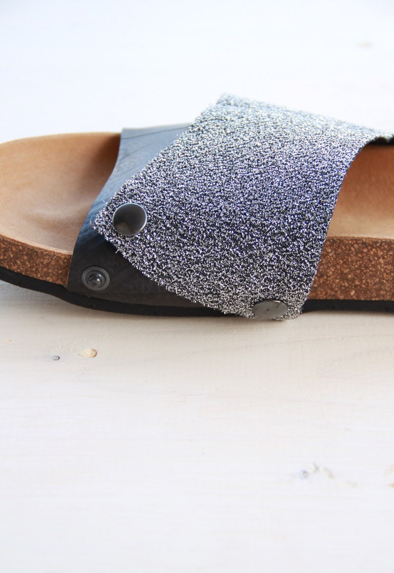 Silver glitter covers for the 'Ethical Magic Sliders', your upcycled sliders. image 4