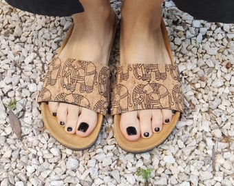 New: 'Indian Elephant' covers for the 'Ethical Magic Sliders',  made of cork fabric for your upcycled vegan sliders.