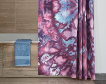 Tie Dye Shower Curtain, Pink Bathroom Decor, Purple Shower Curtain, Hippie Bathroom, Psychedelic Curtain, Washable Fabric Bathroom Decor