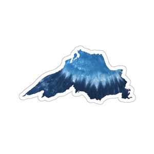 Sticker Lake Superior Blue Tie Dye Great Lakes Northern Wisconsin image 5