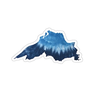 Sticker Lake Superior Blue Tie Dye Great Lakes Northern Wisconsin image 1