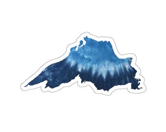 Sticker Lake Superior Blue Tie Dye Great Lakes Northern Wisconsin