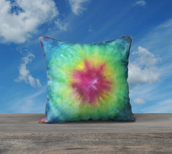 tie dye throw pillow