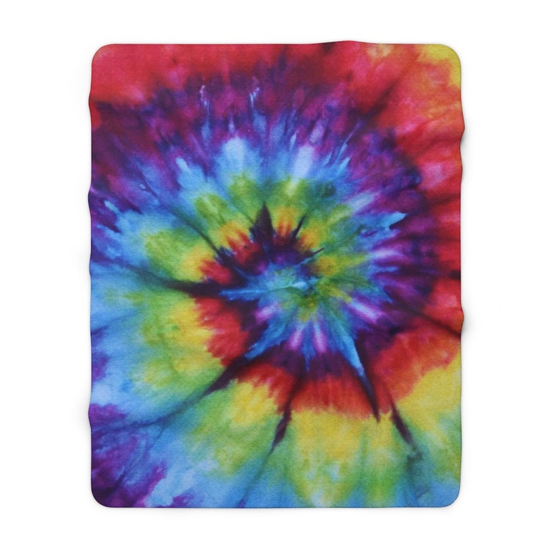 Fleece Blanket Rainbow Tie Dye Blanket Winter Cozy Warm Etsy