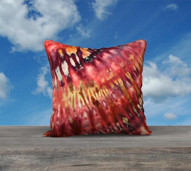 Outdoor Tie Dye Throw Pillow Pink Purple Etsy