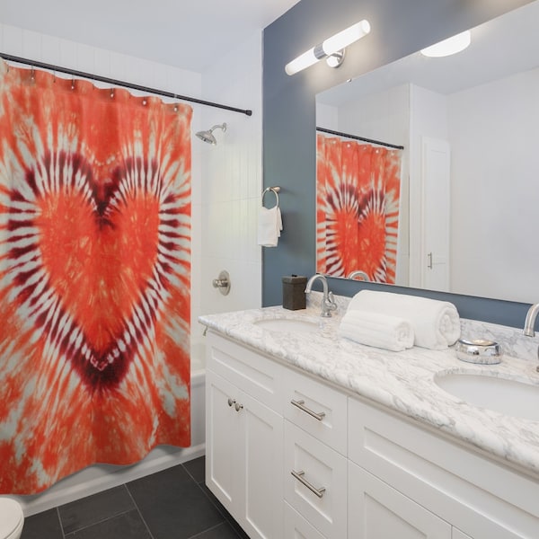 Coral Shower Curtain Etsy