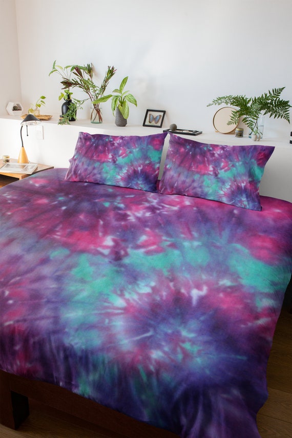 Purple tie dye comforter discount
