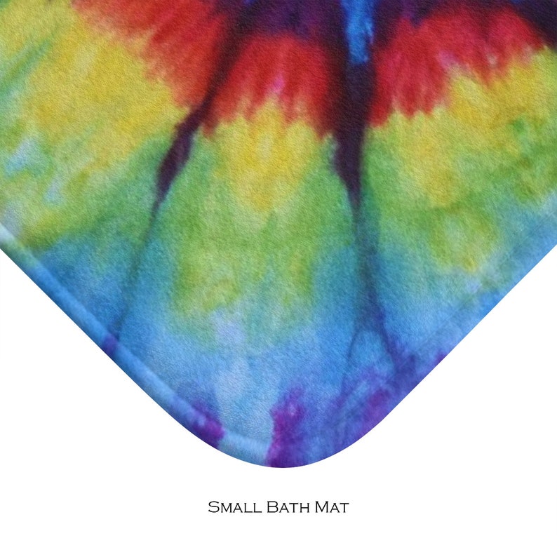 Tie Dye Bath Mat Kitchen Mat Rainbow Spiral Memory Foam Etsy
