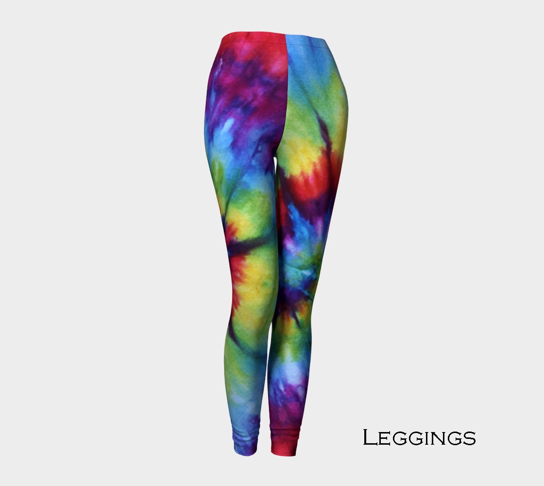Tie Dye Leggings-women's Leggings-capri Leggings-colorful - Etsy