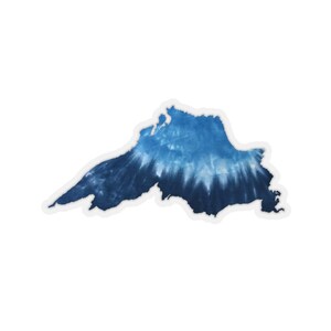 Sticker Lake Superior Blue Tie Dye Great Lakes Northern Wisconsin image 3