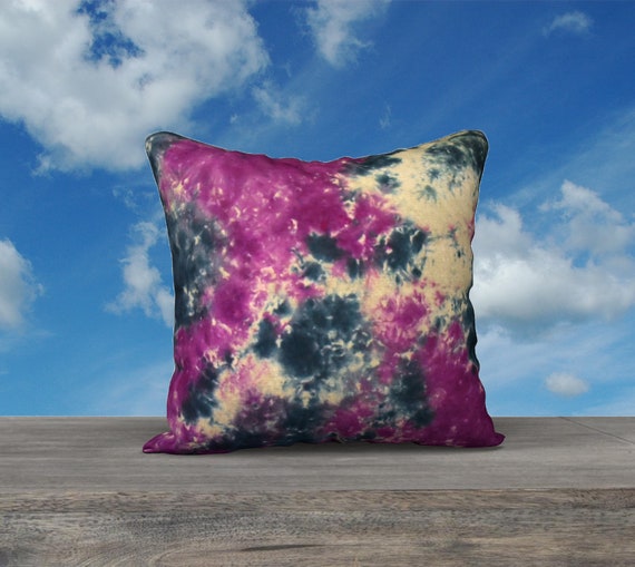 tie dye throw pillow