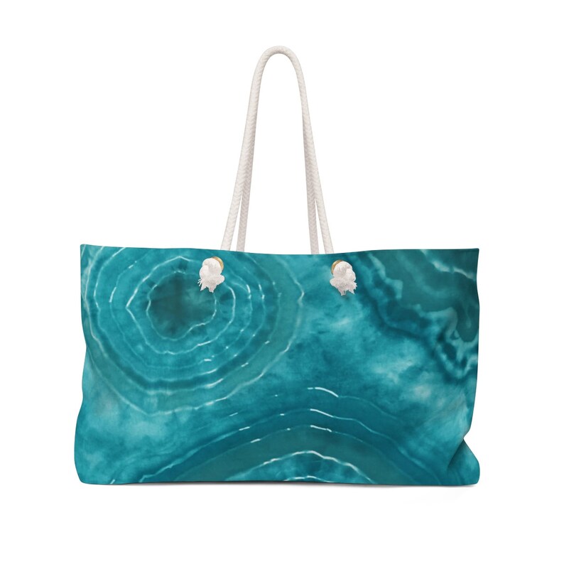 Beach Bag, Tie Dye Bag, Large Tote, Shoulder Bag, Oversize Tote, Teal Beach Tote, Summer Bag, Summer Tote, Grocery Tote, Reusable Bag image 5