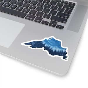 Sticker Lake Superior Blue Tie Dye Great Lakes Northern Wisconsin image 2