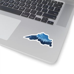 Sticker Lake Superior Blue Tie Dye Great Lakes Northern Wisconsin image 10