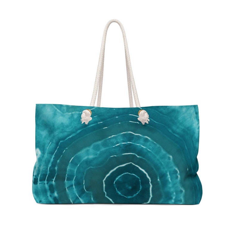 Beach Bag, Tie Dye Bag, Large Tote, Shoulder Bag, Oversize Tote, Teal Beach Tote, Summer Bag, Summer Tote, Grocery Tote, Reusable Bag image 4