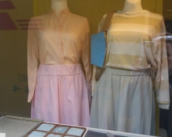 Zoe - beige striped sweater, women's and men's clothing, basic shirt, light-colored long-sleeved shirt for women