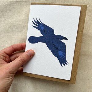 Carte de voeux A6 illustrée folklore irlandais Morrígan Raven