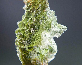 Rare Moldavite with visible Lechatelierite - quality A+ with CERTIFICATE