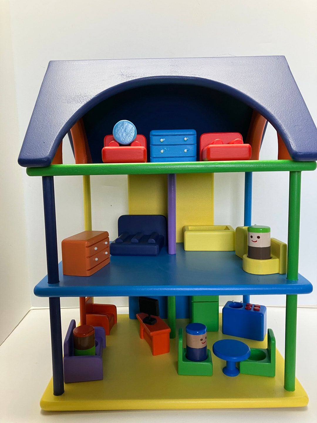 Toy Wooden House Ivy House Bigjigs Toys, Heritage Playset Rose Cottage Doll  House