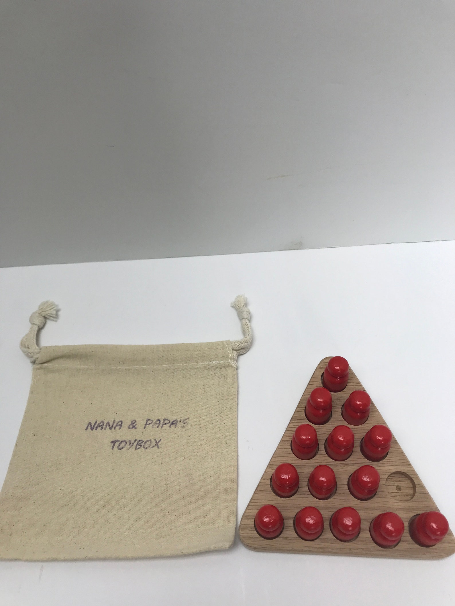 Triangle Game Toy. Wooden Toy Jumping Game. Wooden Puzzle. Etsy