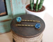 Hair Grips - Glitter Hair Accessories - Druzy Jewellery - Hair Pin - Hair Accessories