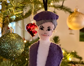 Dowager Countess of Grantham Christmas Ornament, Downton Abbey felt character