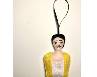 Freddie Mercury from Queen, felt character hanging decoration
