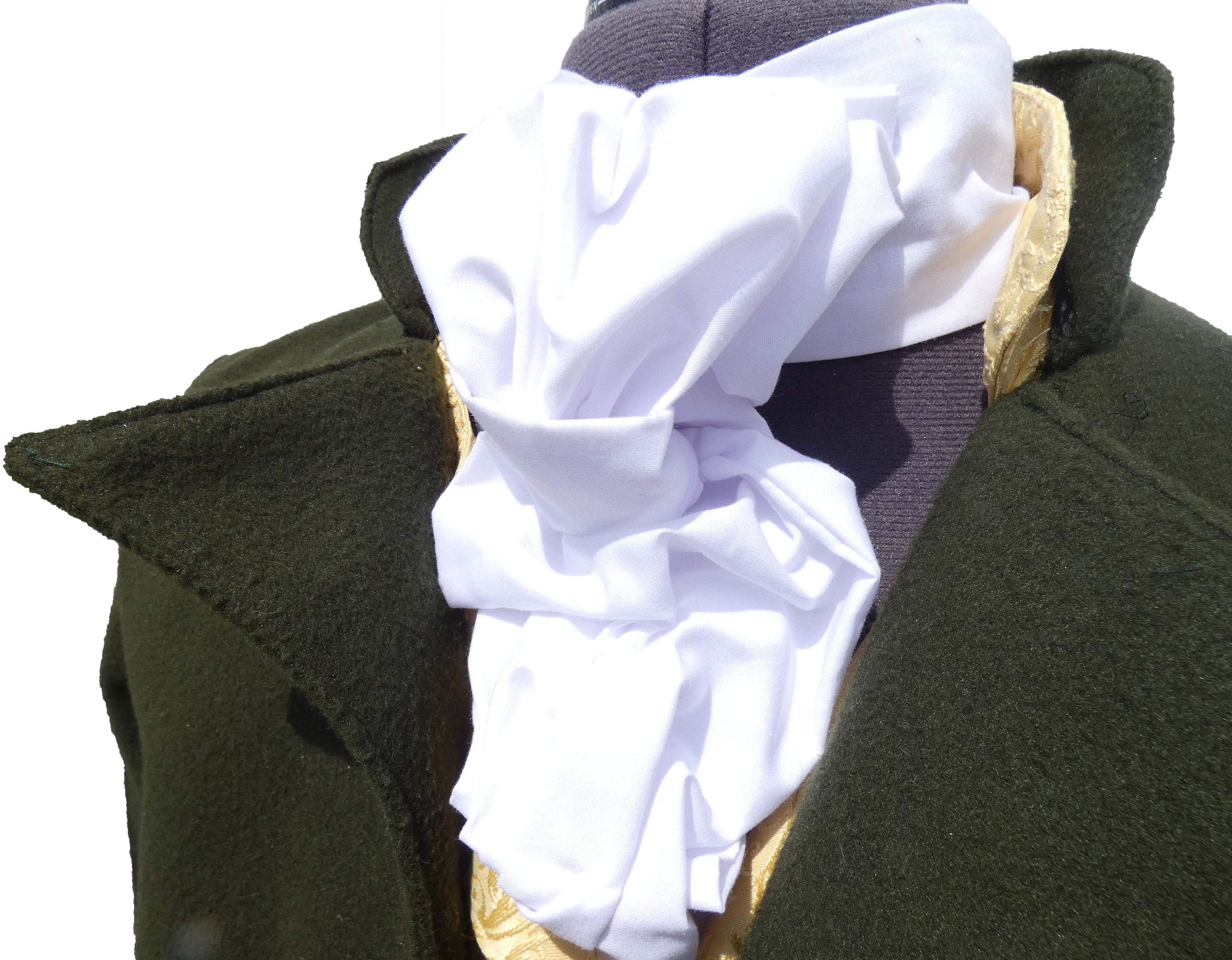 Image of Regency Men's Necktie | Gentleman's Tie Velcro Fastened Neckpiece Pride & Prejudice Historical Costume