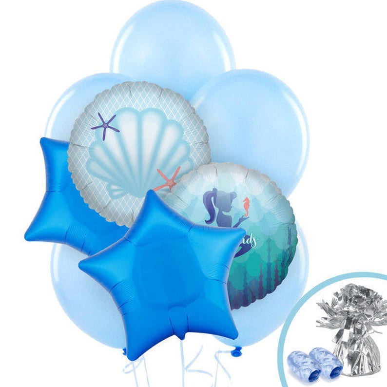 My Adorable Mermaid under the ocean Balloon bouquet Girls Party Theme Mermaid party theme little mermaid Mermaid Party