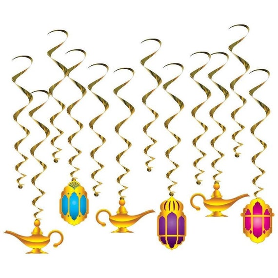 Aladdin Hanging Decorations Disney Princess Jasmine Party Etsy