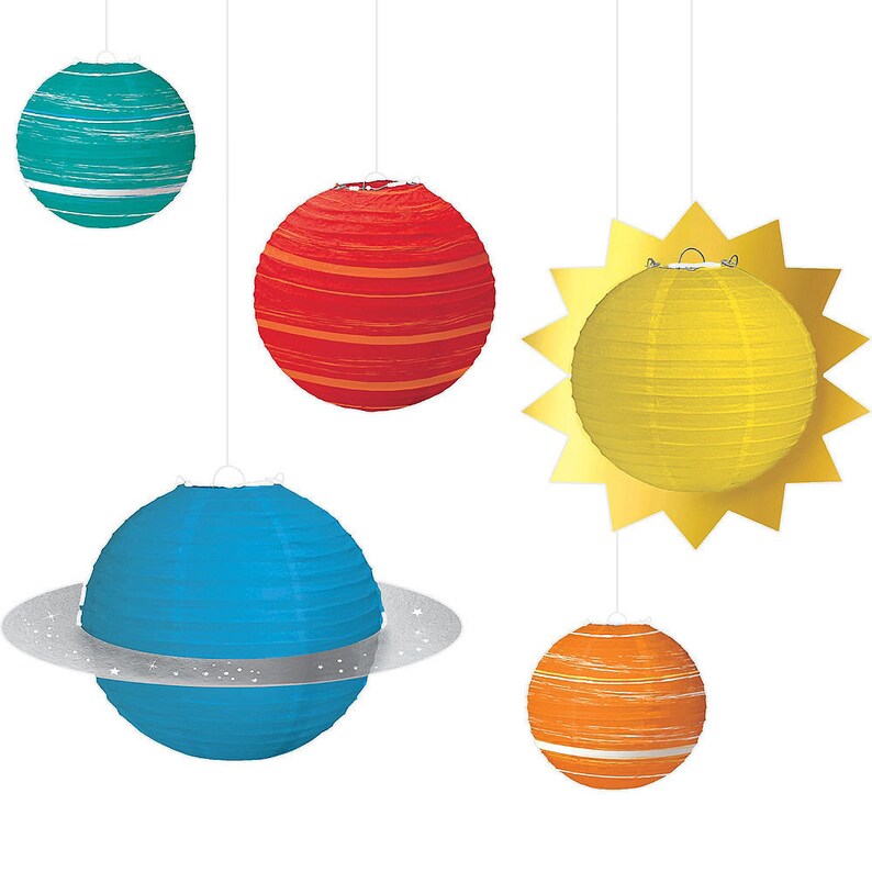 Spaceship Party Lanterns Space Party Boy S Party Etsy