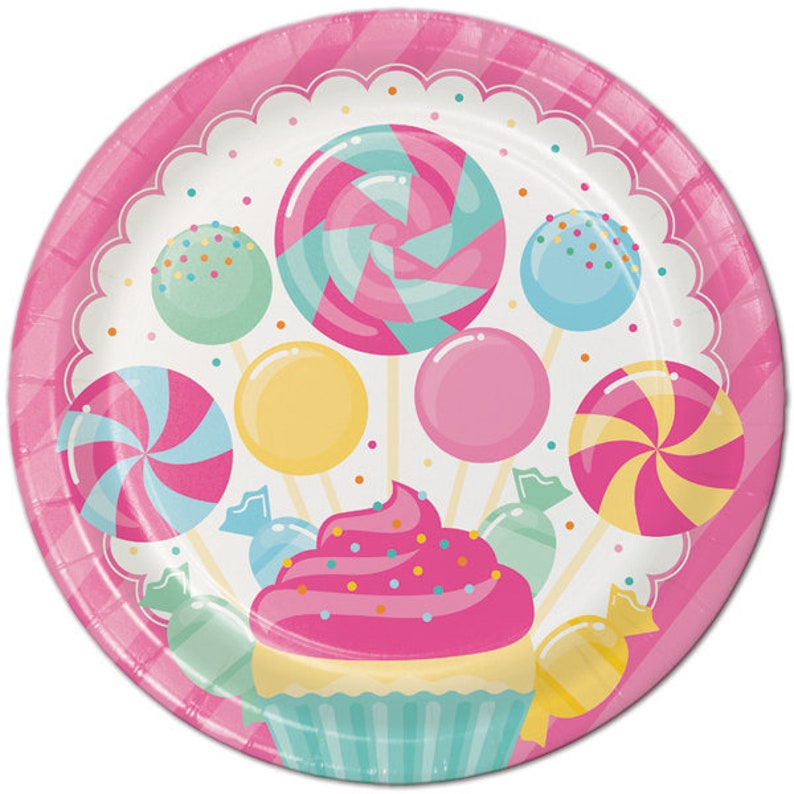 My Sweet candy Lunch plates candy theme candy treats sweet candy party lunch plates