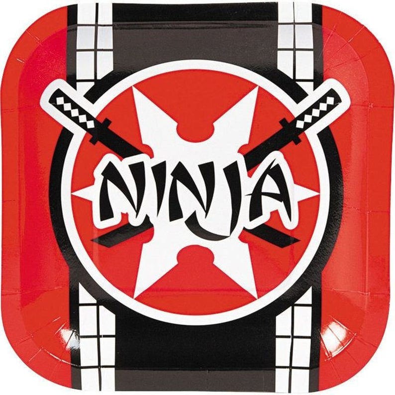 Ninja Dessert plates Ninja theme party Ninja Ninja warrier party