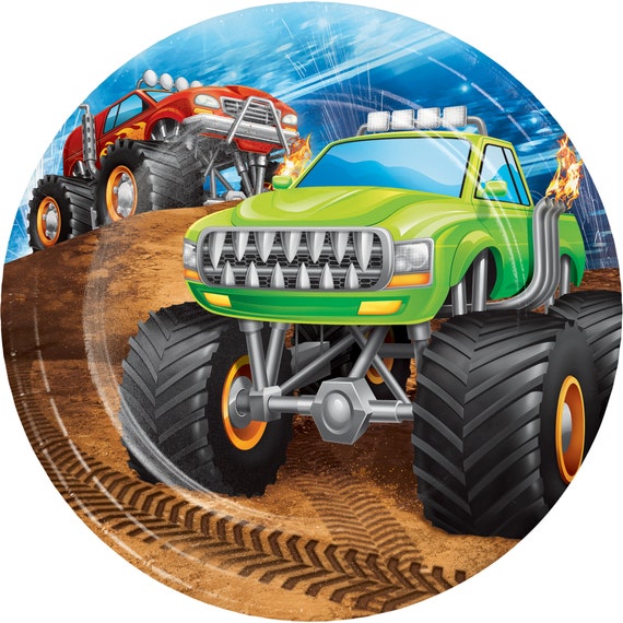 Monster Truck Hanging Decorations Monster Truck Party Etsy