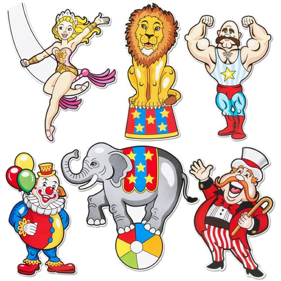 Circus Paper Wall Decorations Carnival Decorations Etsy