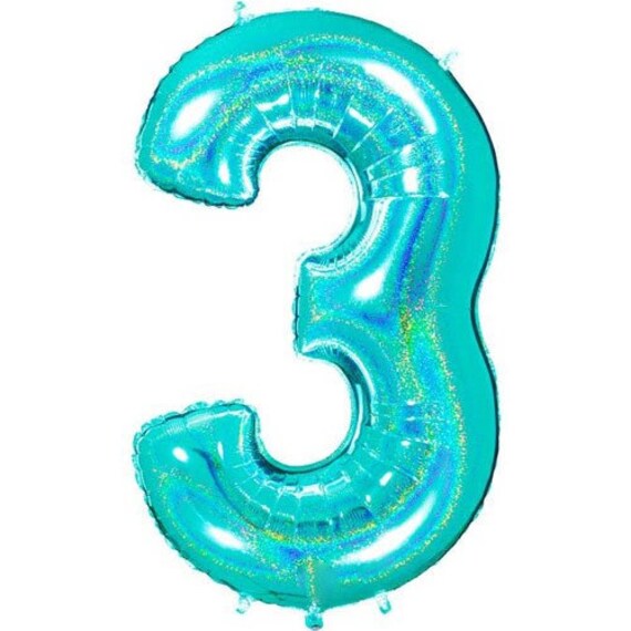 number 3 balloon