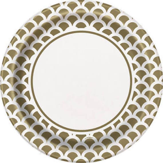 Elegant Foil Gold Dinner Plates Wedding Wedding Reception Etsy