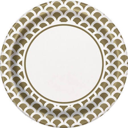 Elegant Foil Gold Dinner Plates Wedding Wedding Reception Etsy