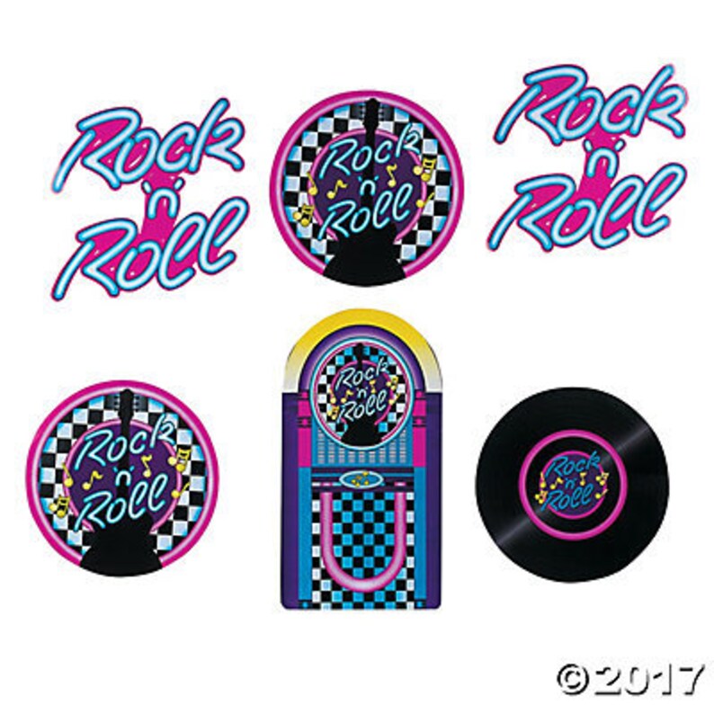 Jumbo Rocking Star Wall Decorations Rock And Roll Rock Etsy