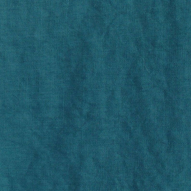 Egyptian Blue Linen Fabric by the Yard Washed Linen Fabric Etsy Canada