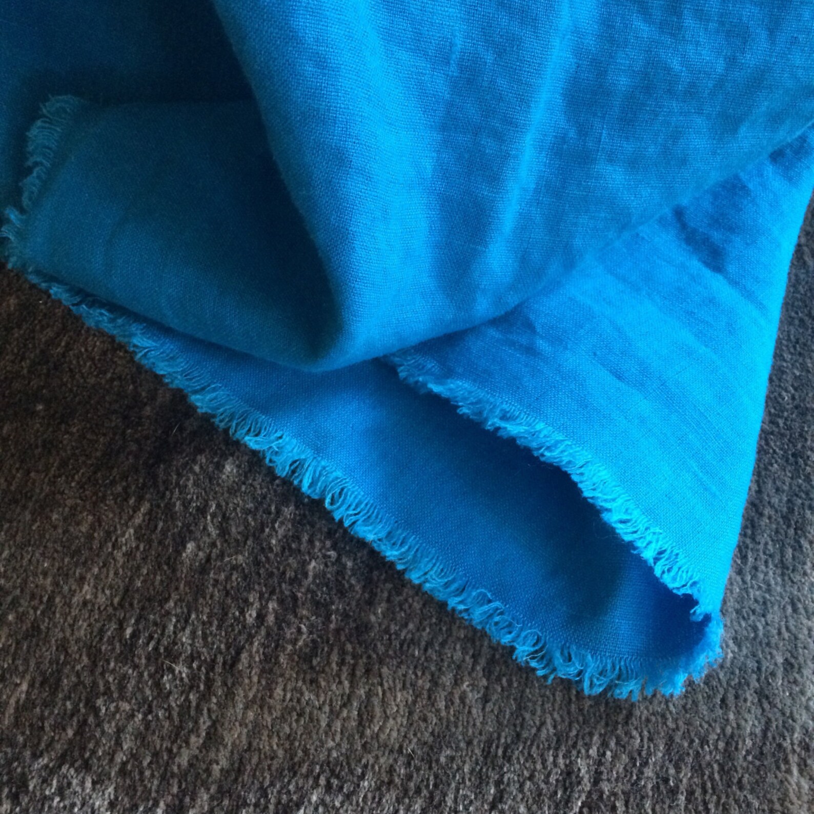 Cobalt Blue Linen Throw XL Solid Blue Blanket Made to Order Etsy