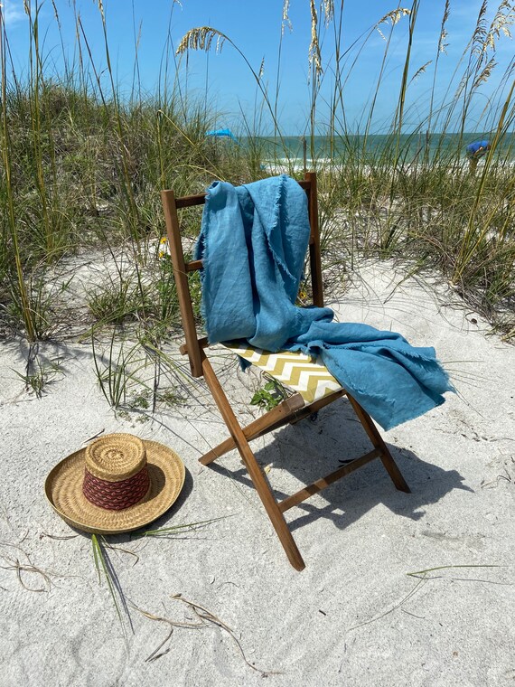 Sky Blue Linen Throw Blanket Summer Bedding Beach Blanket 100 Flax Linen Made in the USA Etsy Canada