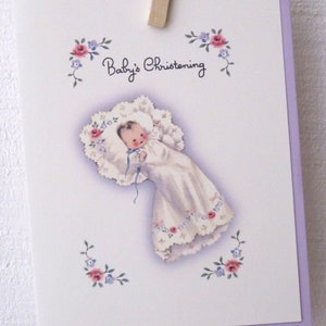 Tarjeta de felicitación para el bautizo del bebé de writeables