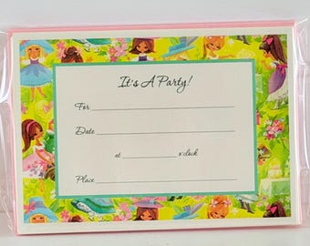 It's a Party Retro Invitations Package of 8 with Envelopes