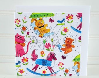 Quadratische Grußkarte New Baby von Writeables